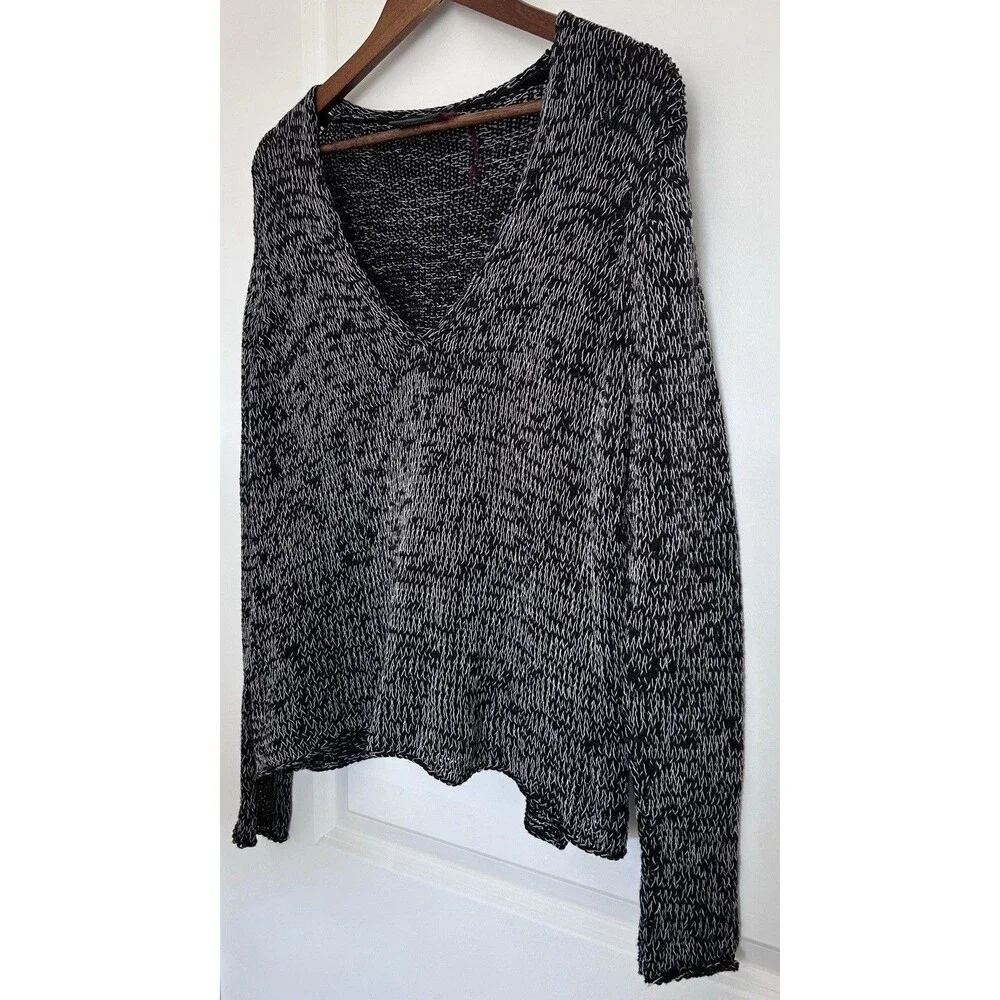 Wooden Ships Knit Sweater XS/Small Marled Boxy Cropped Lightweight - Picture 3 of 12